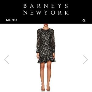 Derek Lam LongSleeve Asymmetrical RuffleHem Dress